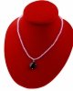 Necklace with sparkling glass crystals on a jewelry elastic chain
